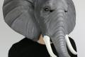 Elefanten Maske Elefantenmaske Tiermaske Fasnacht Latex Deluxe Mo
