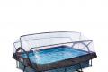 EXIT Stone Pool 220x150x65cm mit Filterpumpe und Abdeckung