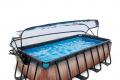 EXIT Wood Pool 400x200x100cm mit Sandfilterpumpe - 