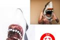 Hai Maske aus Latex Jaws Weisser Hai Haimaske Tiermaske Fasnacht