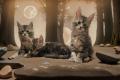 Maine Coon Kitten in black silver tabby