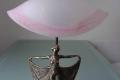 neue Tisch Lampe Jugendstil mit Messingfuss Dame und 
