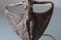 neue Tisch Lampe Jugendstil mit Messingfuss Dame und 