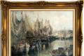 Öl-Gemälde Ludwig Gschossmann (1913), Im Hafen von La Spezia! TOP