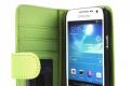 Samsung Galaxy S4 mini hülle grün leder +Folie