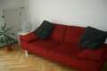 sehr schönes modernes Web-Strukturstoff  Sofa in rot
