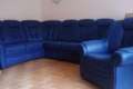 Sofa Rundecke Blau mit Sessel und Schlaffunktion!!!