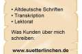 Sütterlin – Übertragung altdeutscher Handschriften