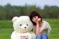 Teddy Bär Teddybär Weiss Plüschbär Plüsch Bär mit Herz I love You