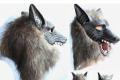 Wolf Maske Latex Wolfsmake Fasnacht Halloween Tier 